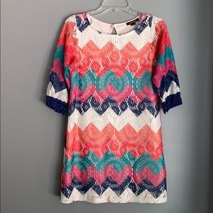 Long Sleeve Zigzag Dress